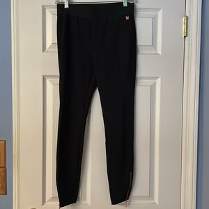 Ted Baker London Black Leggings with Zipper Detail, Size 3